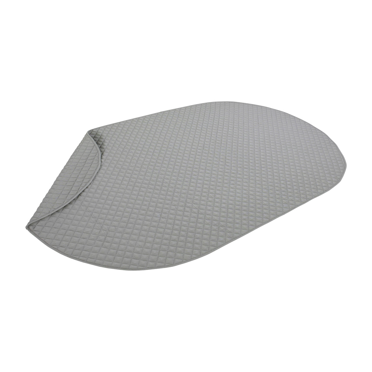 jnr.life oval playmat • grey • quilted jnr.life